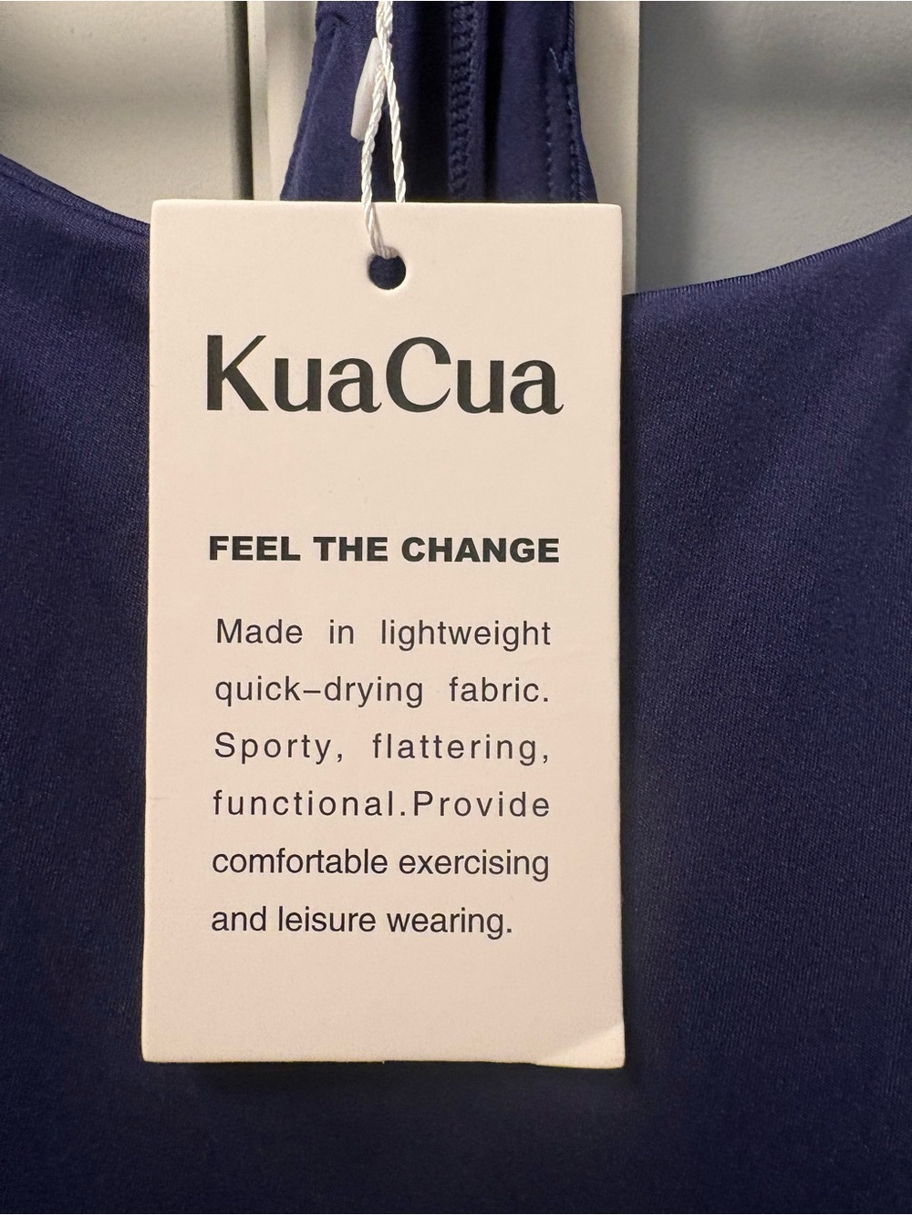 KuaCua Navy Athletic Tennis Dress Built In Shorts Pockets Size Large NWT - Picture 4 of 5